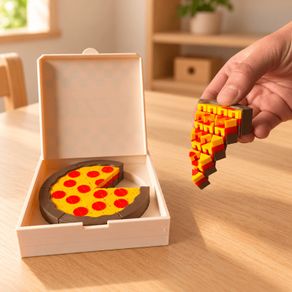 Flexible Pizza Toy - 3D - Box of 6 Slices