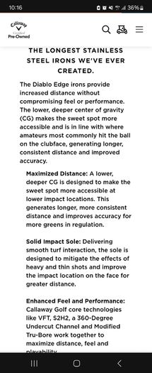 Callaway Diablo Irons