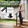 Outdoor Handrails for Steps, 2-3 Step Stair Rail Kit, Black Square Tube with Horizontal Bar, Carbon Steel Support Rails for Seniors, Concrete & Deck Stairs, Easy Installation Image 3