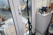 Victorian duplex oil lamp . Telescopic. working.