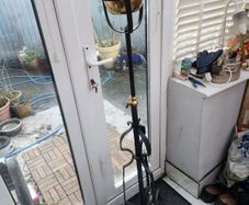 Victorian duplex oil lamp . Telescopic. working.