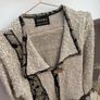 Tivoli Limited Edition Cotton Flax Blend Chunky Knit Cardigan Jacket - Size M Image 2