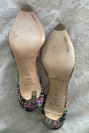 L.K.Bennett Flossie Nappa Leather Print Heels - Size 40