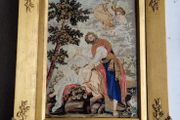 19th century flemish needlepoint wool tapestry "The sacrifice of issac"