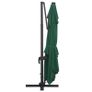 Cantilever Umbrella with LED Lights and Aluminium Pole 400x300 cm Green Image 7