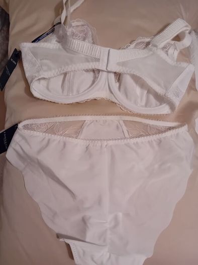 Fantasie Estelle - Side Support Underwire Bra 30F and Briefs S - White - BNWT RRP 70
