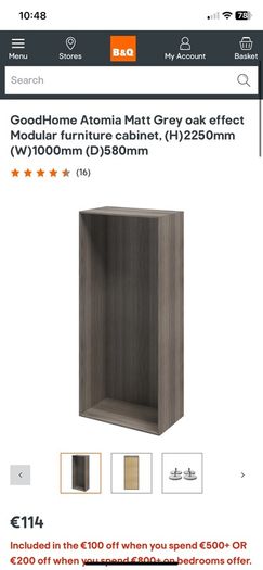 B and q wardrobe cabinet