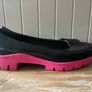womens shoes Camper black leather pink sole size 6 Image 2