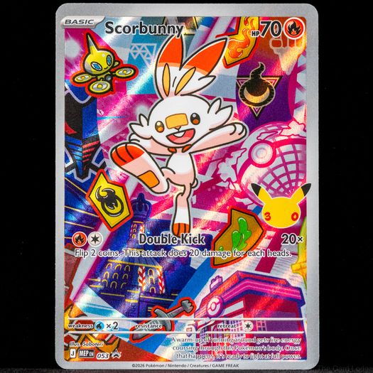 Scorbunny MEP 053 Full Art 30th Promo Rare Holo First Partner Collection Series 2 Pokemon Card