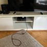 White high gloss TV unit Image 3