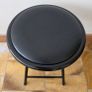 Four Black Folding Metal Stool Image 2