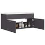 Sink Cabinet with Built-in Basin Grey Chipboard Image 4