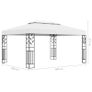 Gazebo with Double Roof and String Lights 3x4 m White Image 9