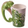 BRAND NEW Chameleon Ceramic Shaped Handle Mug Image 4