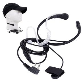 Throat Mic Earpiece Earphones Headset Finger PTT For Baofeng UV5R 888s Radio Walkie Talkie ect