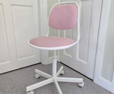 Two Pink Children Desk Chairs