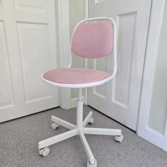 Two Pink Children Desk Chairs