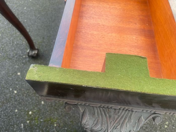 Antique mahogany games table