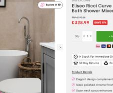 Free Standing Bath Shower Mixer Tap