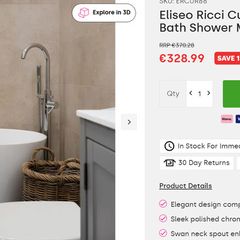 Free Standing Bath Shower Mixer Tap