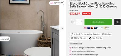 Free Standing Bath Shower Mixer Tap