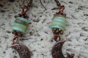 Cresent Moon earrings,Celestial earrings,Handmade jewellery,Gift
