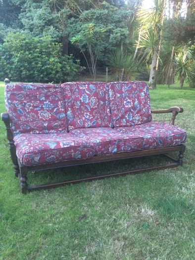 Unusual Wooden Frame Sofa with removal cushions