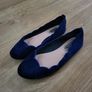 blue velvet flat shoes Image 2