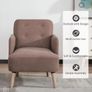 Upholstered Armchair, Brown Image 6
