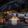 Aluminium LED Solar Cantilever Parasol, Diameter 300 cm, Sun Umbrella with Crank and On/Off Switch, Garden Parasol with UV Protection, Sun Shade with Stand, Market Umbrella, Waterproof Image 5
