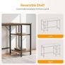 MULTIPLE SIZES AVAILABLE 100 cm Computer Home Office Desk, Small Desk Study Writing Table with Storage Shelves, Modern Simple PC Desk, Brown Image 3