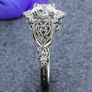 Vintage Style Crystal Silver Ring Image 3