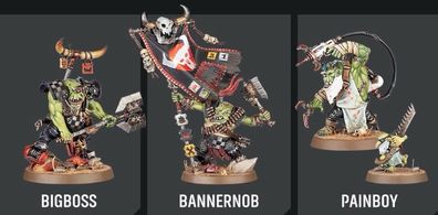 Warhammer 40K Ork command centre (Bigboss, Bannernob and Painboy)