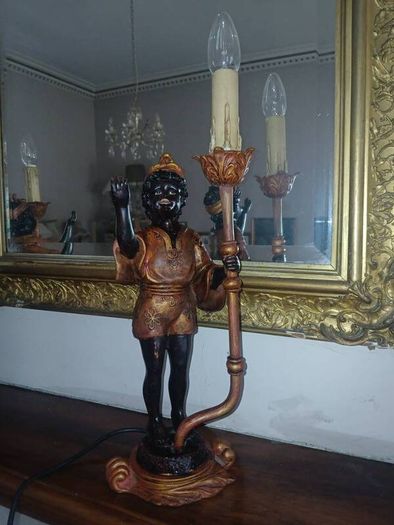 vintage blackamoor lamps