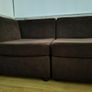 4 Seater L Corner Sofa Brown Fabric couch Image 10