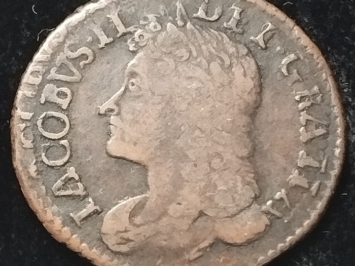 #677 - Ireland - 1689 - 6 Pence - Gun Money