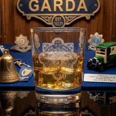 GARDA Siochana Laser Engraved Whiskey Glass