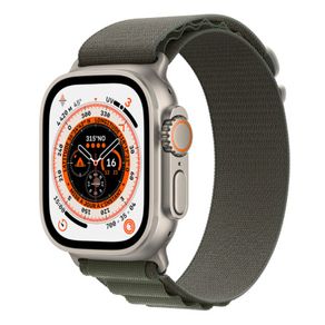 Apple Watch Ultra Cellular 49mm Natural Titanium with Alpine Loop Green - Grade A with Box and Accessories