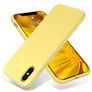 Liquid Silicone Case For iPhone XS Max Luxury Thin ShockProof Soft Phone Cover Yellow - FHT8IPXSMLK Image 2