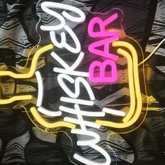 LED Neon  Whiskey Bar  Wall Sign USB Powered Decorative Light USB Powered