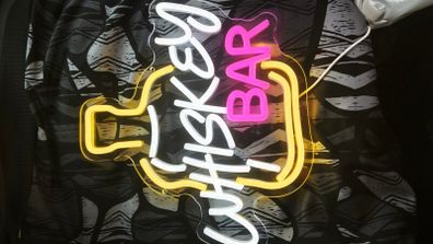 LED Neon  Whiskey Bar  Wall Sign USB Powered Decorative Light USB Powered