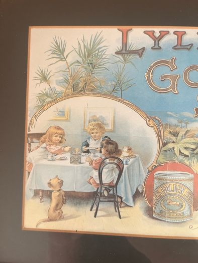 Framed Lyle's Golden Syrup Print - Vintage Victorian Kitchen Advert - Abram Lyle & Sons