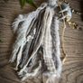 Dreadwraps / Hairwraps Fantasy White Grey Hairwrap Dreadwrap with a Pyrography Bead Antler and Trinkets Cosplay Image 3