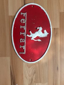 ferrari metal plate decor