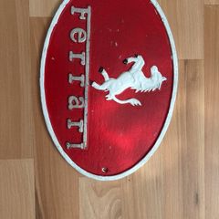 ferrari metal plate decor