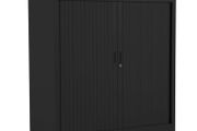 NEW Steel Open Tambour 1050mm High - Black