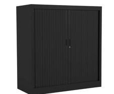 NEW Steel Open Tambour 1050mm High - Black