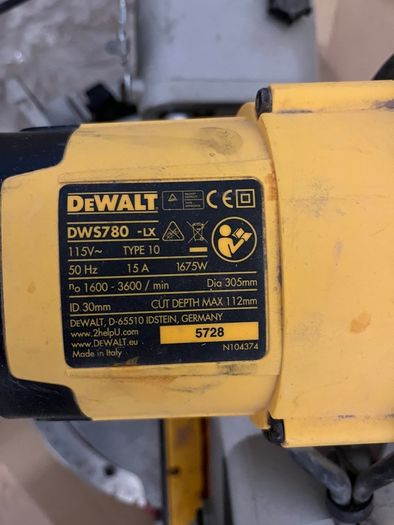 Mitre Saw DeWalt DWS780 (110v)
