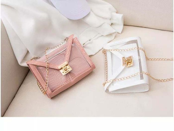 jelly crocodile pattern crossbody bag
