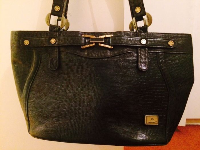 Beautiful dark green/ olive green leather purse